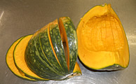 Various types of pumpkin slices
